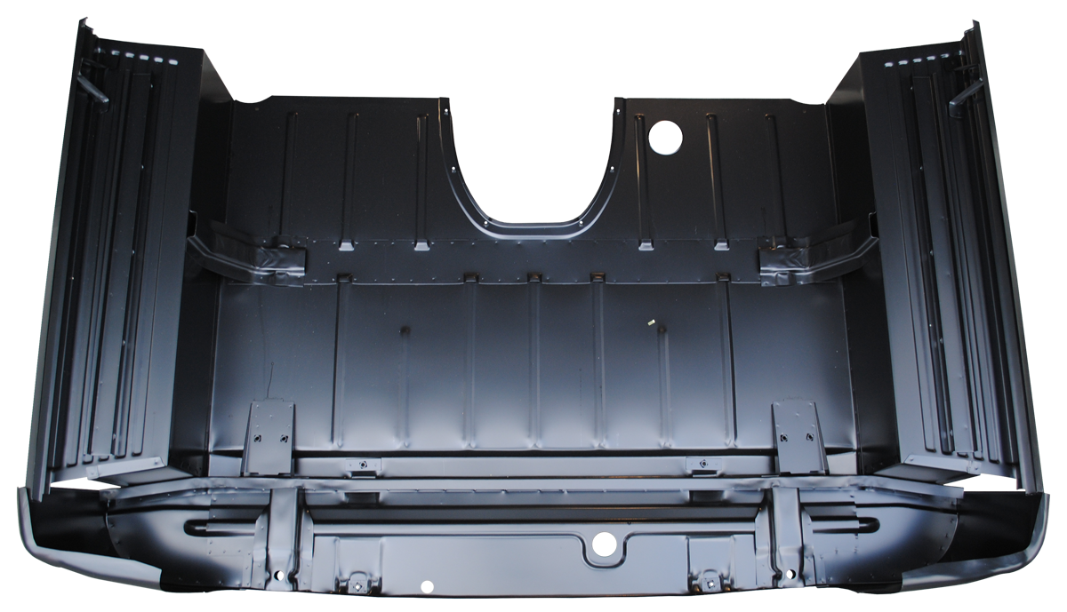 1955-1959 FLOOR PAN COMPLETE WITH SUPPORTS AND STEPS INSTALLED CHEVROLET GMC TRUCK