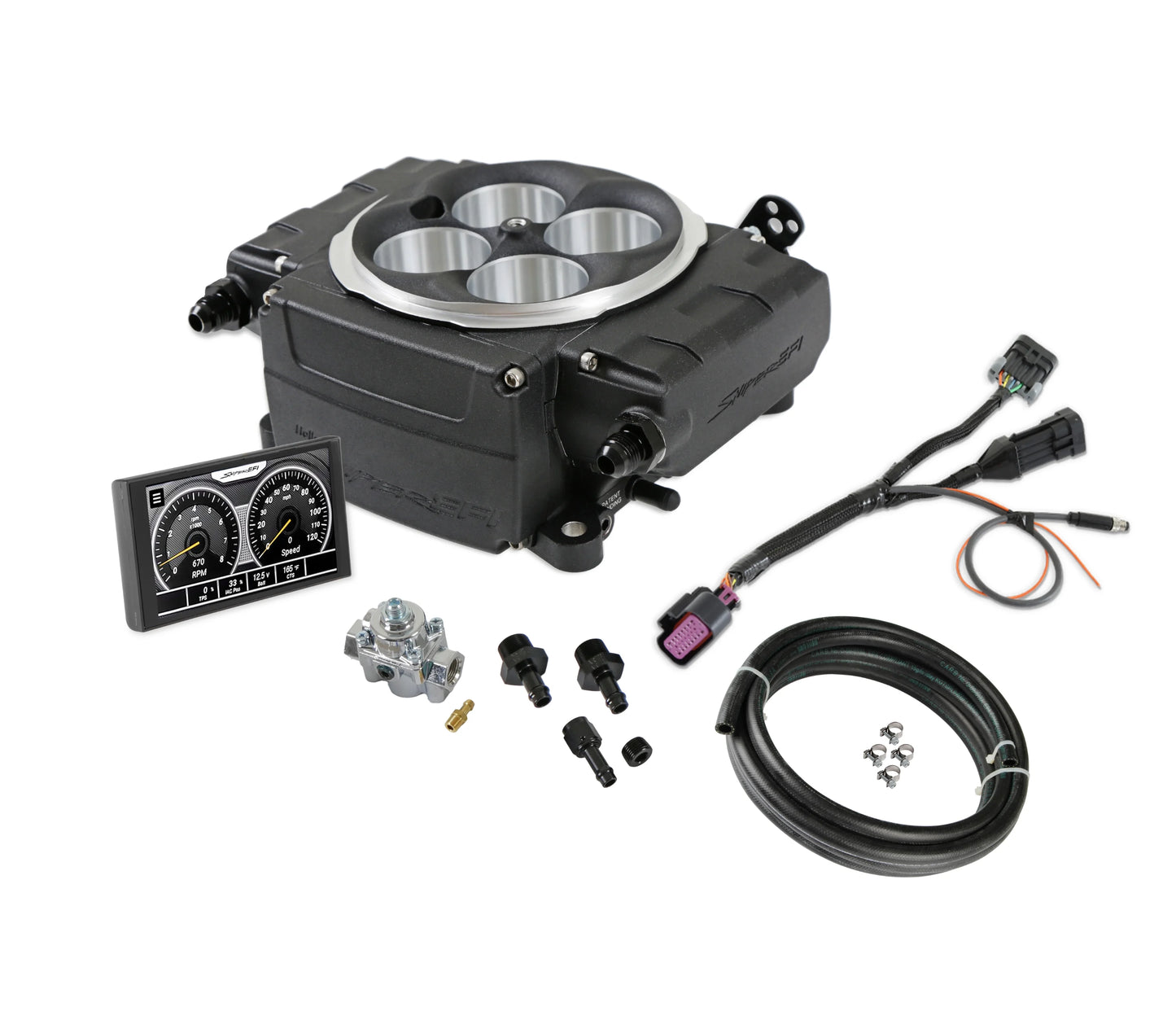 Sniper 2 EFI Upgrade 5-inch Kit w/ Regulator - Black Complete Upgrade Kit with Fuel System and 5-inch Dash