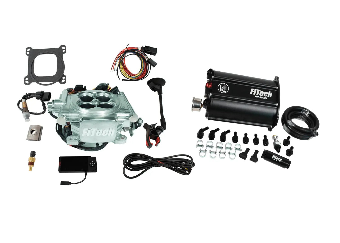 Go EFI 4 600 HP Power Adder Bright Aluminum EFI System With Force Fuel Delivery Master Kit