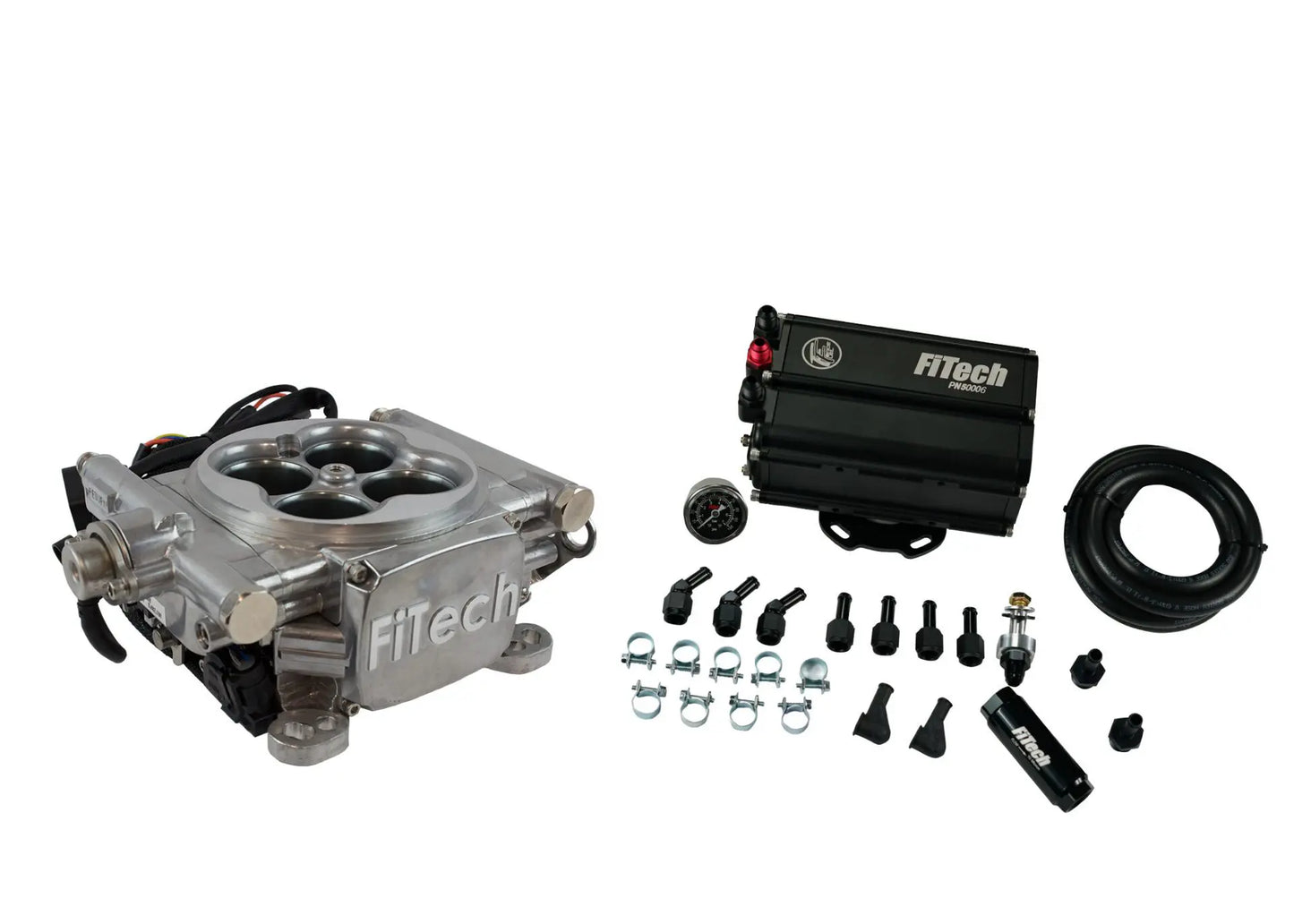 Go EFI 4 600 HP Bright Aluminum EFI System With Force Fuel Mini Delivery Master Kit