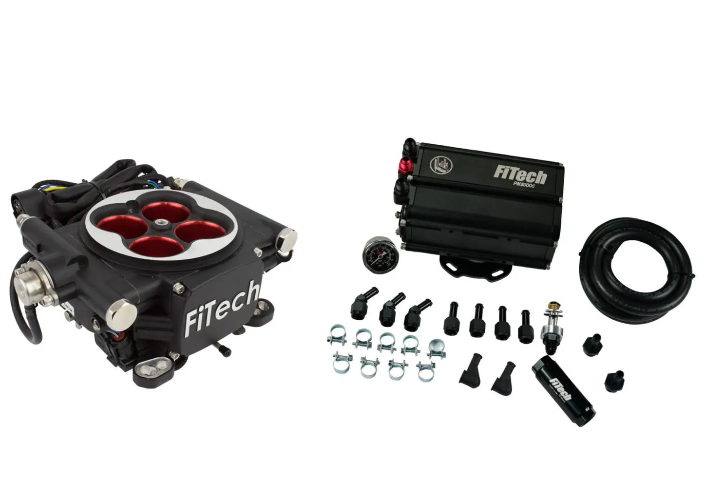 Go EFI 4 600 HP Power Adder Matte Black EFI System With Force Fuel Mini Delivery Master Kit