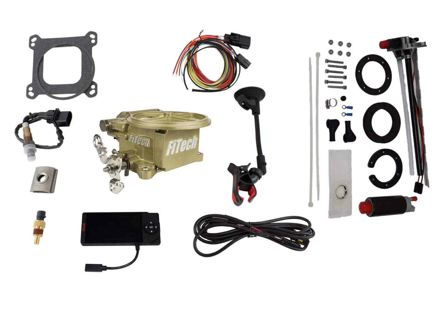 Go EFI 2 Barrel 400 HP Classic Gold EFI System With Go Fuel In-Tank Master Kit