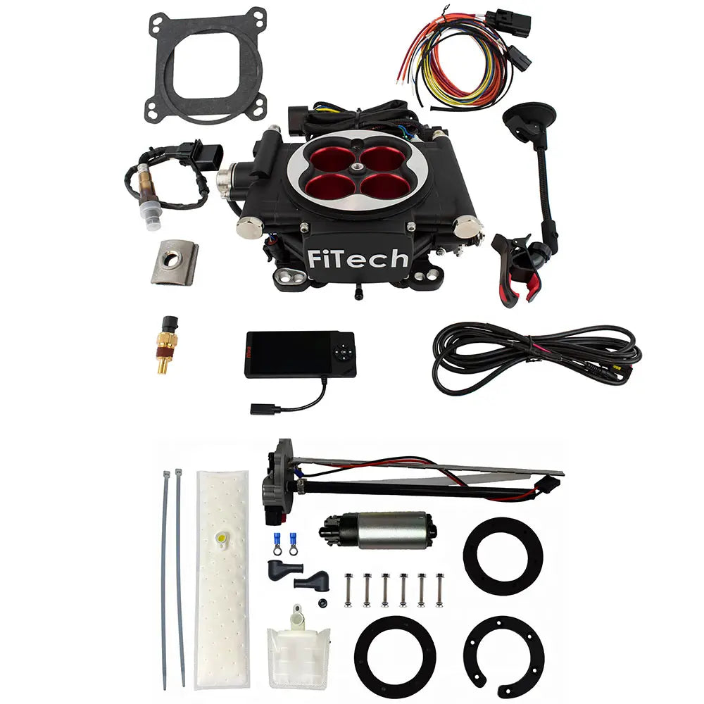 Go EFI 4 600 HP Power Adder Matte Black EFI System With Go Fuel 255 LPH In-Tank Master Kit