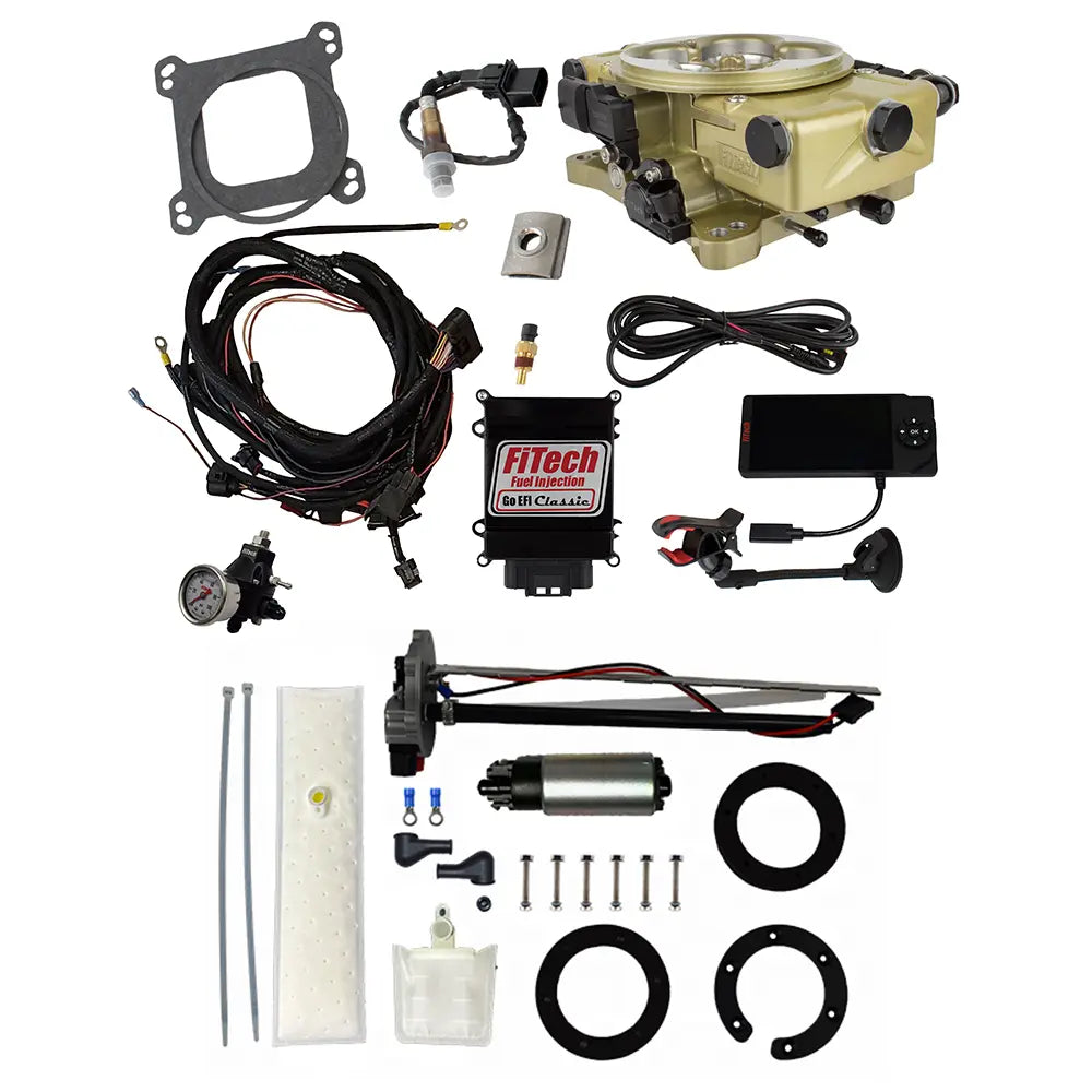 Go EFI Classic Gold 650 HP EFI System With Go Fuel 255 LPH In-Tank & Go Fuel Tight Fit Regulator Master Kit