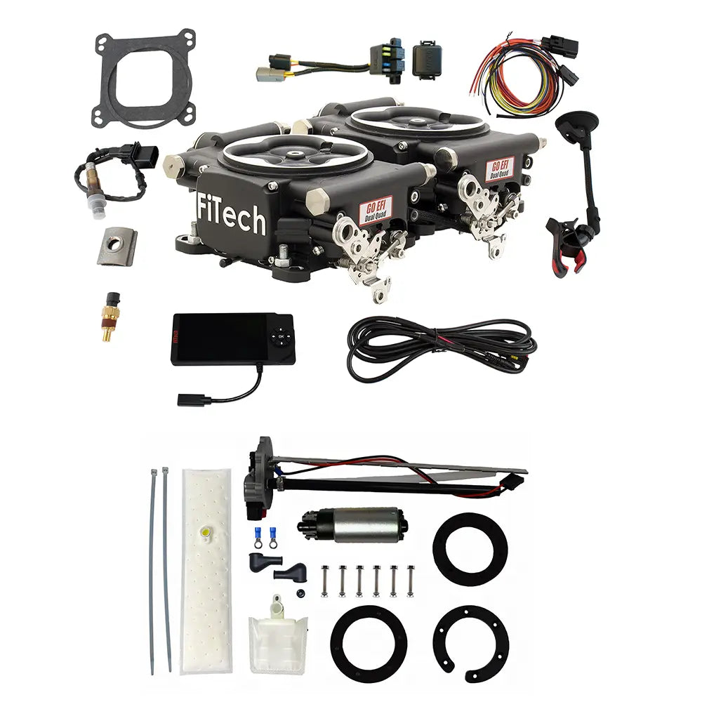 Go EFI 2x4 625 HP Matte Black EFI System With Go Fuel 255 LPH In-Tank Master Kit