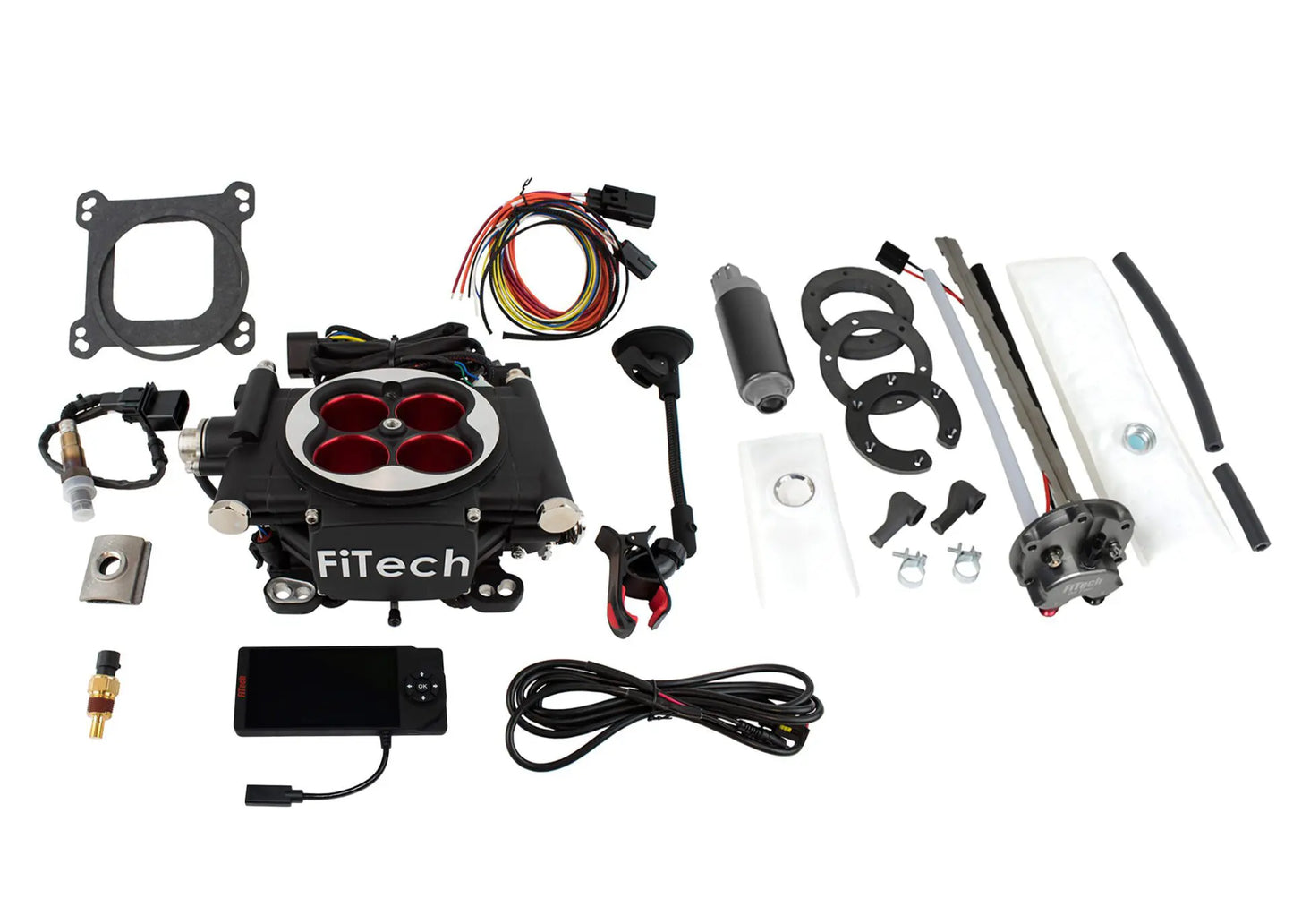 Go EFI 4 600 HP Power Adder Matte Black EFI System With Go Fuel 340 LPH In-Tank Master Kit