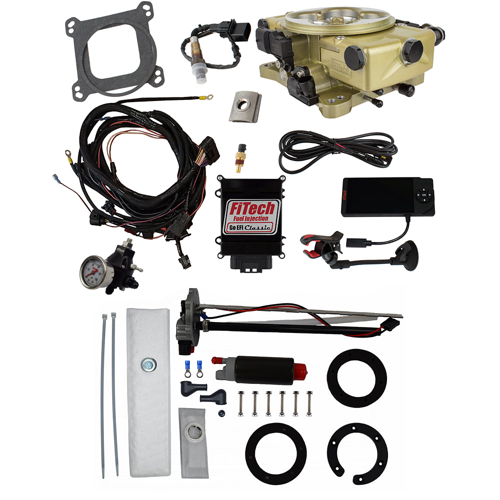 Go EFI Classic Gold 650 HP EFI System With Go Fuel 340 LPH In-Tank & Go Fuel Tight Fit Regulator Master Kit