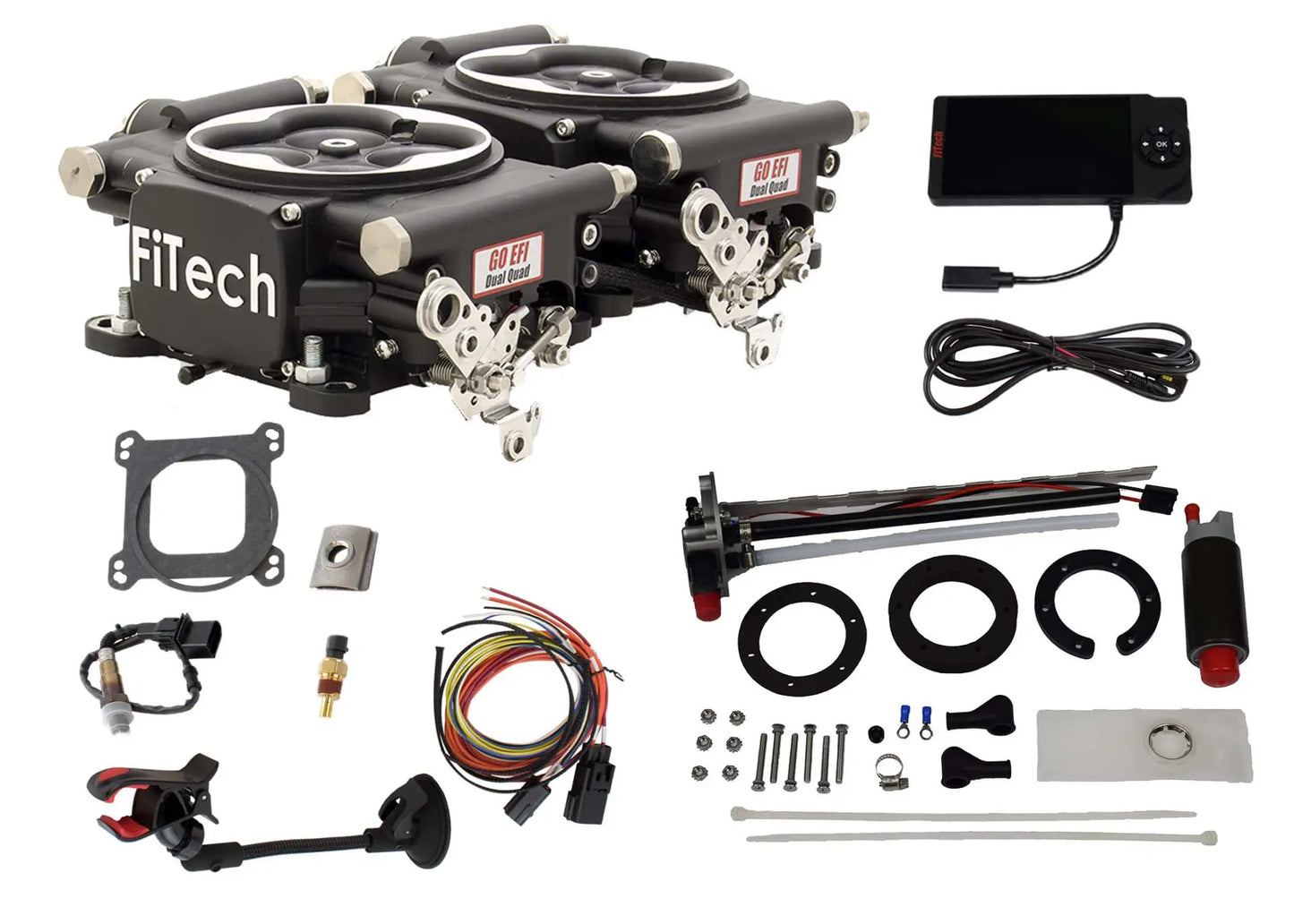 Go EFI 2x4 625 HP Matte Black EFI System With Go Fuel 340 LPH In-Tank Master Kit