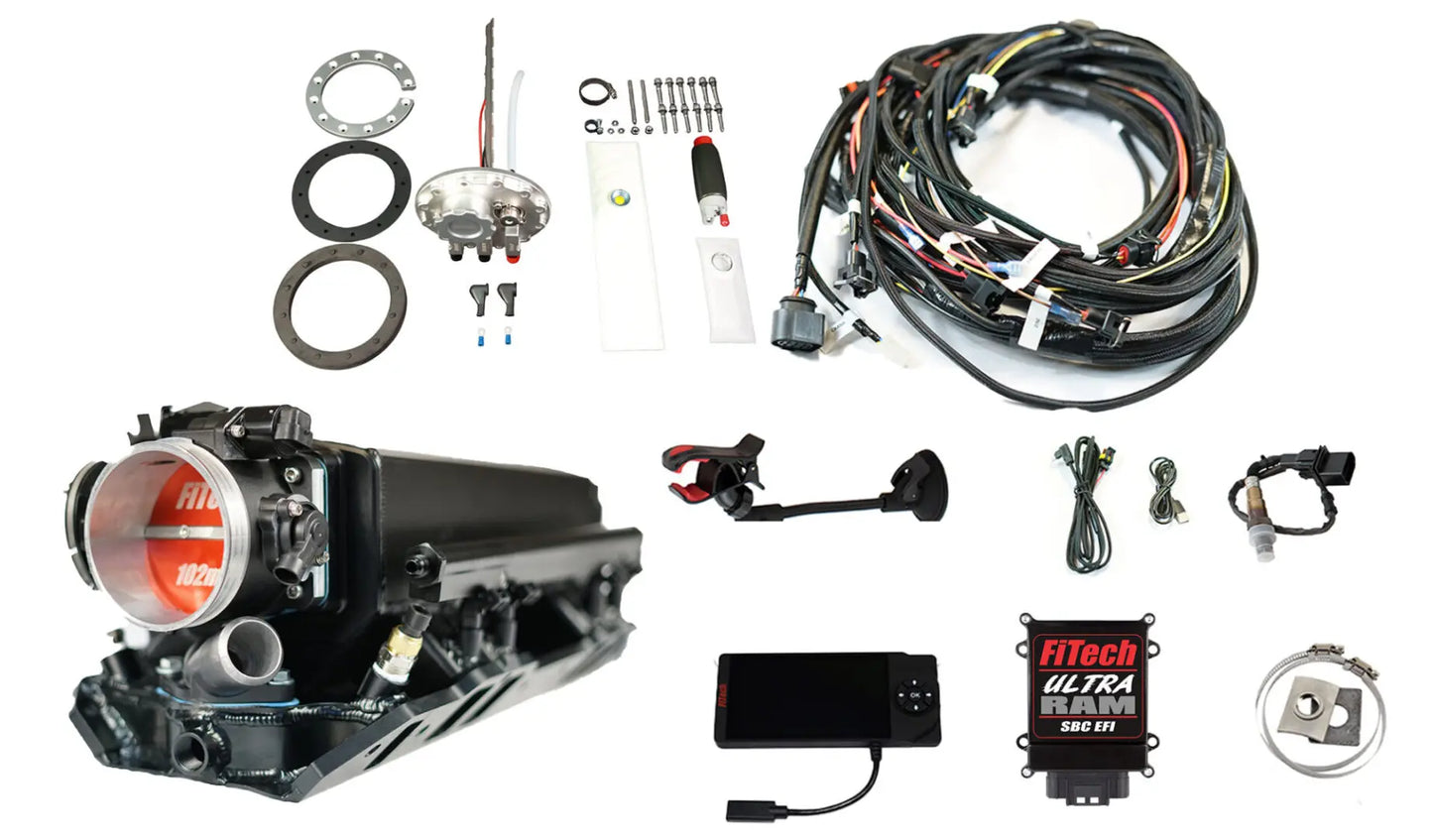 Ultra Ram 800 HP Chevy Big Block Rectangle Port EFI System With Go Fuel Returnless In-Tank Module Master Kit