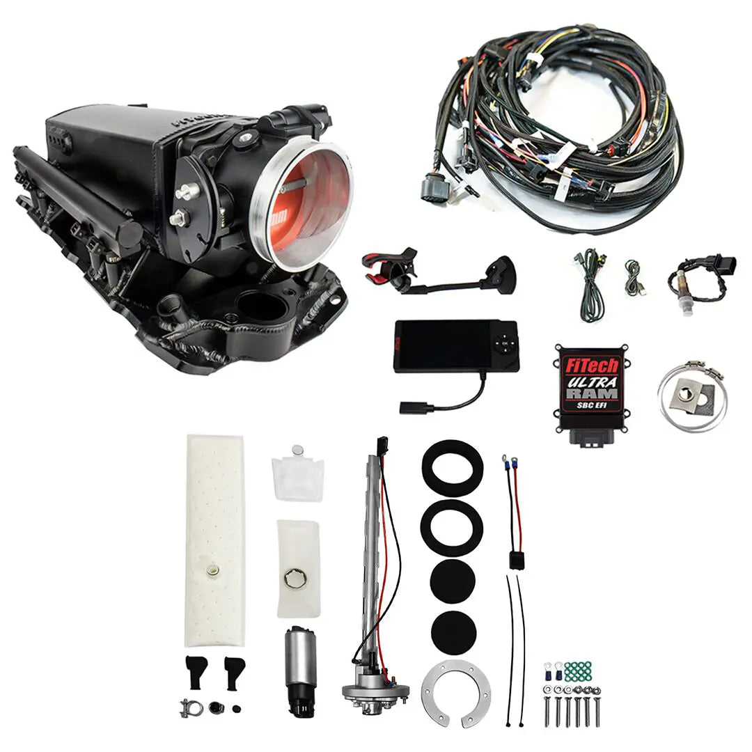 Ultra Ram 650 HP Chevy Small Block EFI System With Go Fuel In-Tank Regulated Pump 255 LPH Master Kit