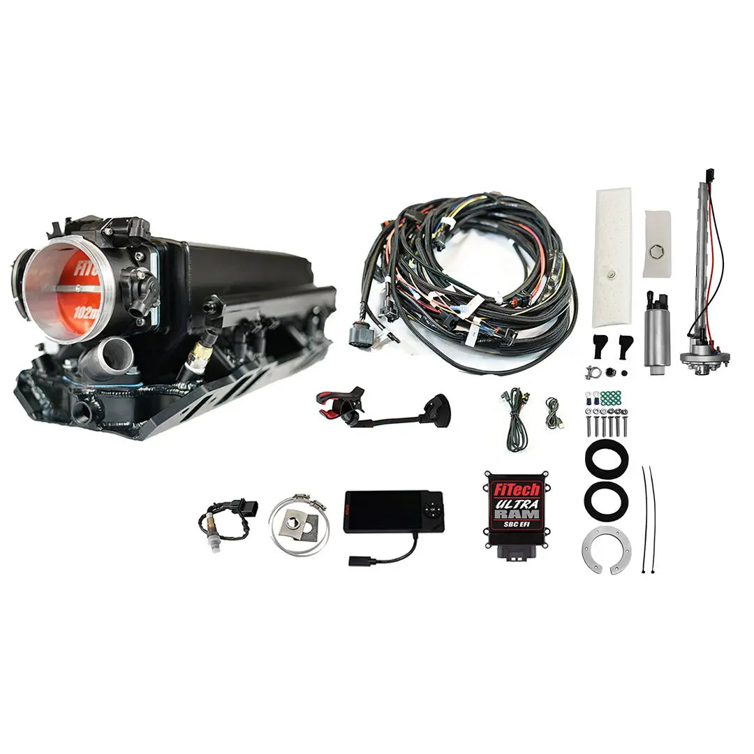 Ultra Ram 800 HP Chevy Big Block Rectangle Port EFI System With Go Fuel In-Tank Regulated Pump 340 LPH Master Kit