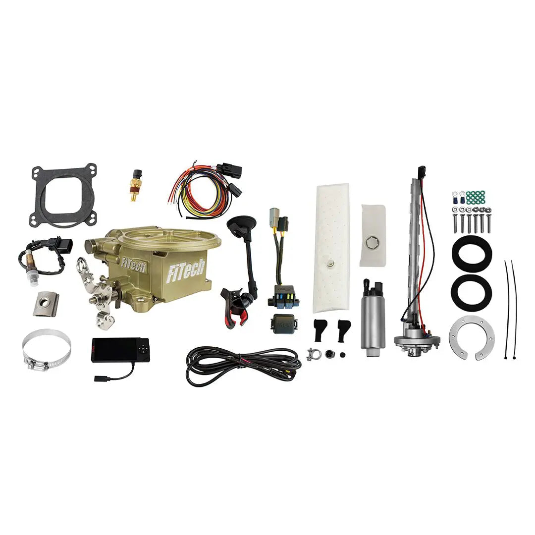 Go EFI 2 Barrel 400 HP Classic Gold EFI System With Go Fuel In-Tank Regulated Pump 340 LPH Master Kit