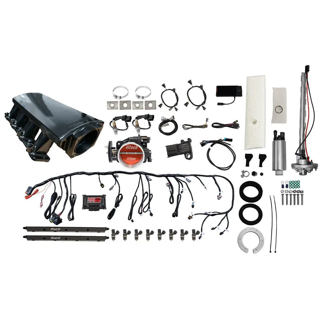 Ultimate LS 500 HP EFI System With Short LS3 Port Intake, Transmission Control & Go Fuel In-Tank Regulated Pump 340 LPH Master Kit