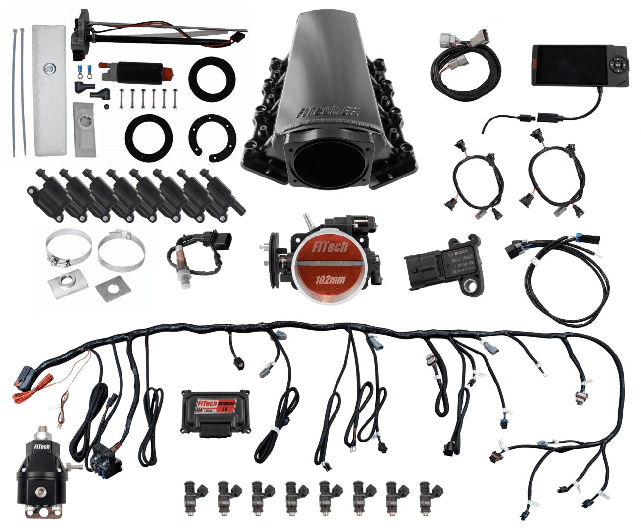 Ultimate LS Master Kit 70004 w/ 50015 Go-Fuel In-Tank Module, 54001 regulator, w/ coil pack set