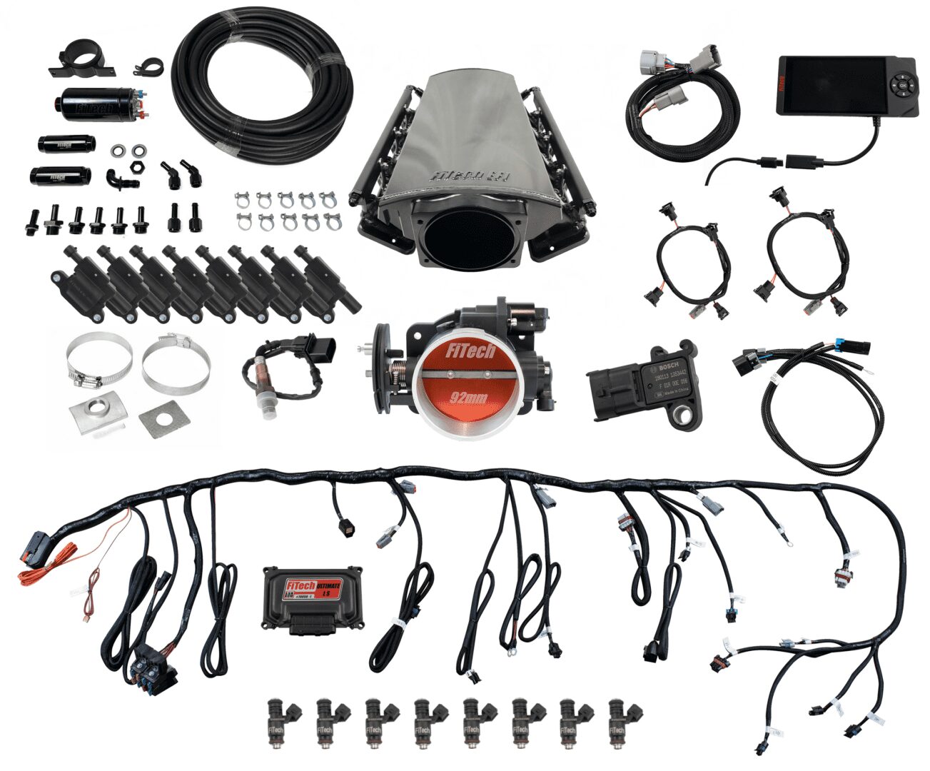 Ultimate LS Master Kit w/70012 Kit Plus Inline Fuel Pump Kit, w/ led coil pack set