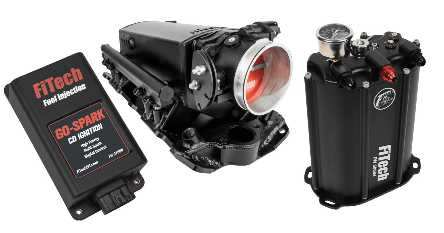 93531 Ultra Ram SBC 550 HP 92mm Cast Throttle Body, w/ Force Fuel, Fuel Delivery System, w/CDI box