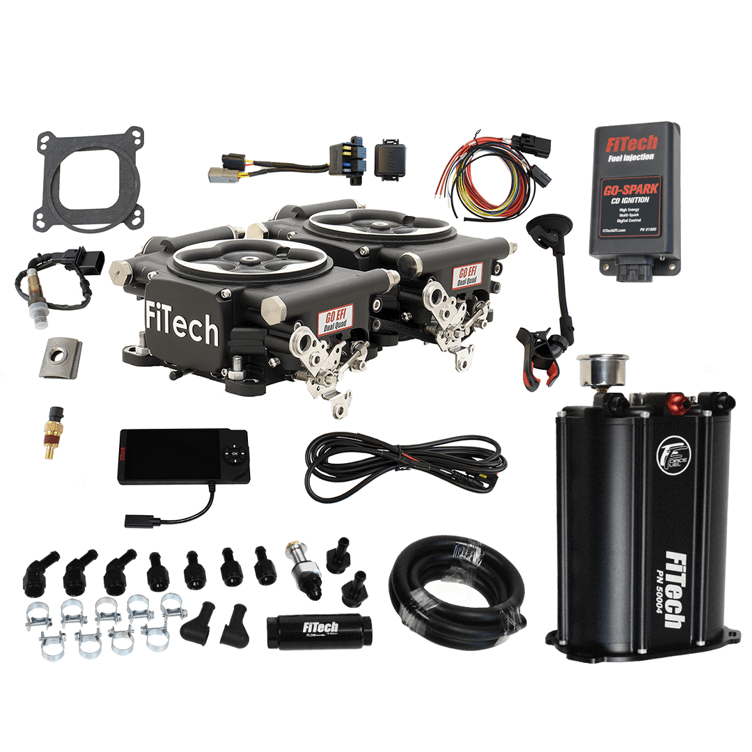 Go EFI 2×4 System (Black Finish) Master Kit w/ Force Fuel, Fuel Delivery System , w/CDI box