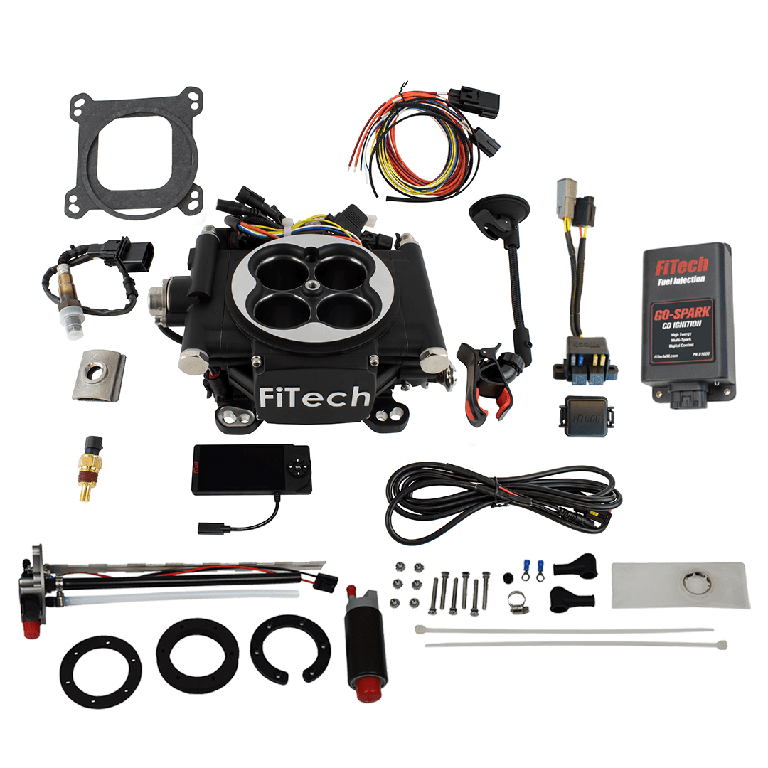 93602 Go EFI 4 – 600 HP EFI System – Matte Black Finish w/ In Tank Retrofit Kit-P/N 50015, w/CDI box