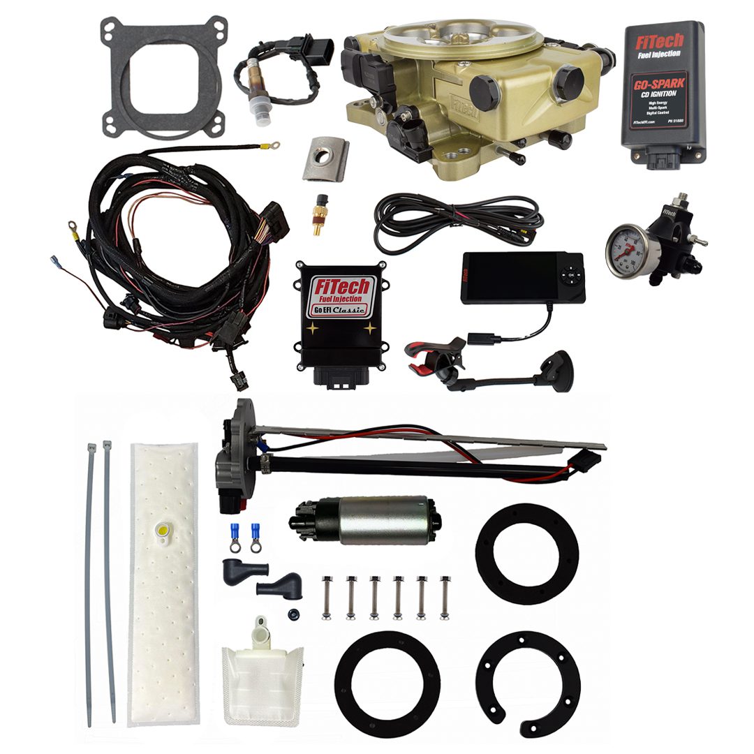 Go EFI Classic Gold 650 HP EFI System With Go Fuel 255 LPH In-Tank, Regulator & Go Spark CDI Box Master Kit