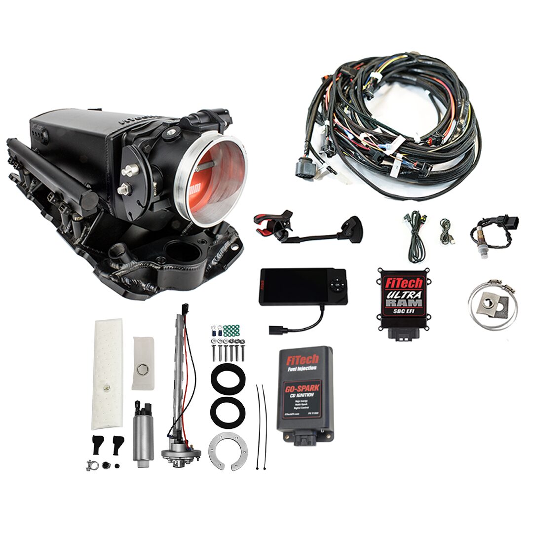Ultra Ram 650 HP Chevy Small Block EFI System With Go Fuel 340 LPH In-Tank, Go Fuel Regulator & Go Spark CDI Box Master Kit