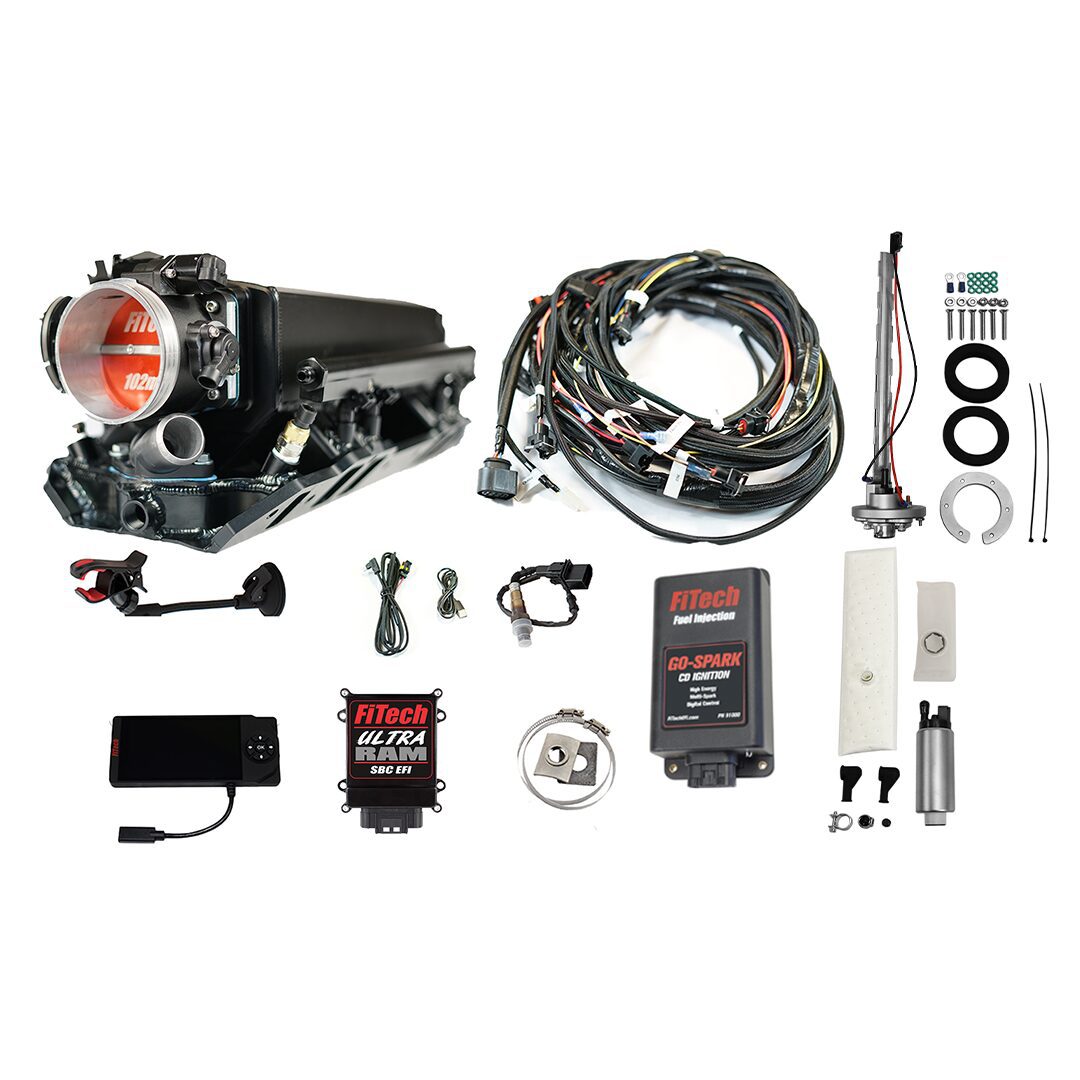 Ultra Ram 800 HP Chevy Big Block Rectangle Port EFI System With Go Fuel 340 LPH In-Tank, Go Fuel Regulator & Go Spark CDI Box Master Kit