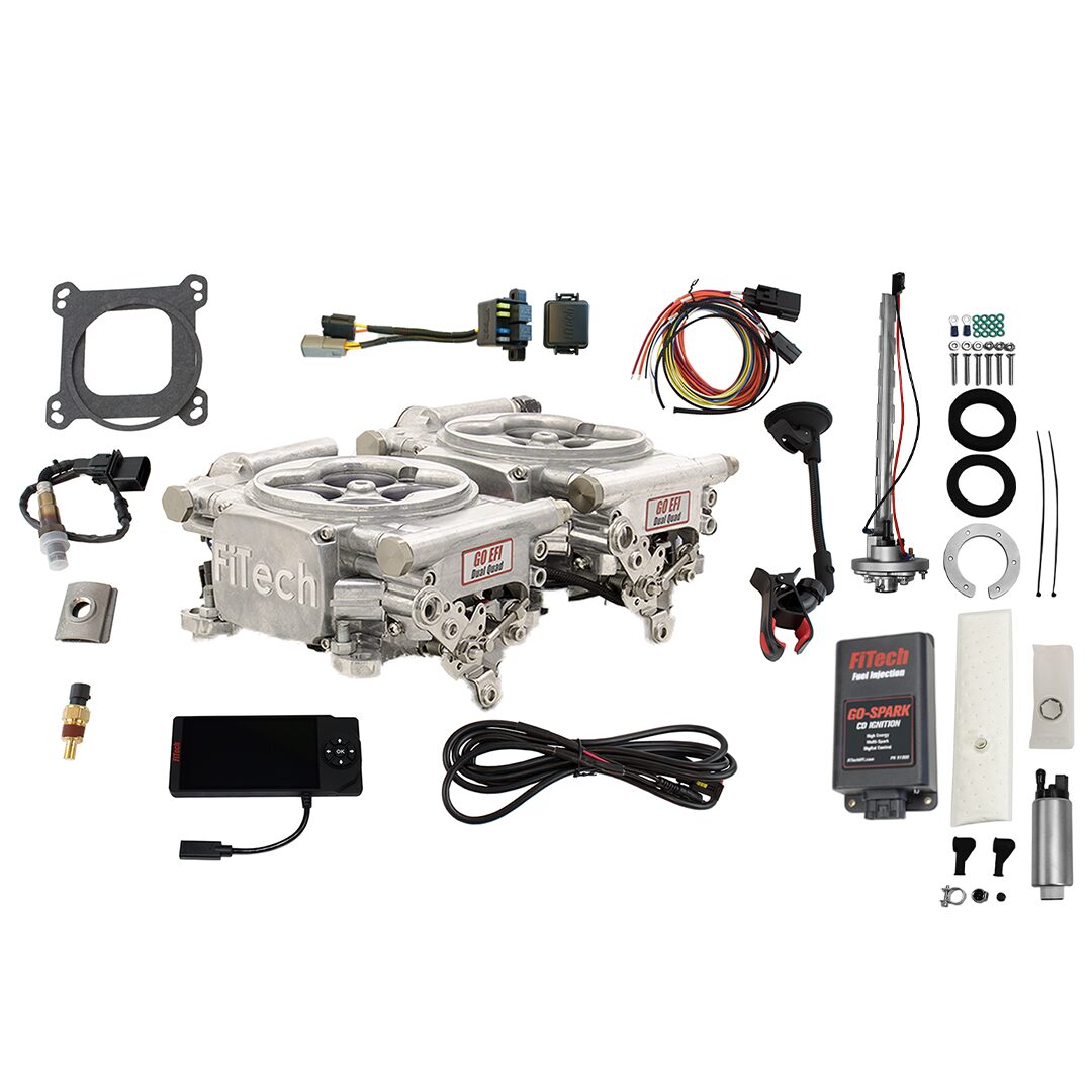 Go EFI 2×4 625 HP Bright Aluminum EFI System With Go Fuel 340 LPH In-Tank & Go Spark CDI Box Master Kit