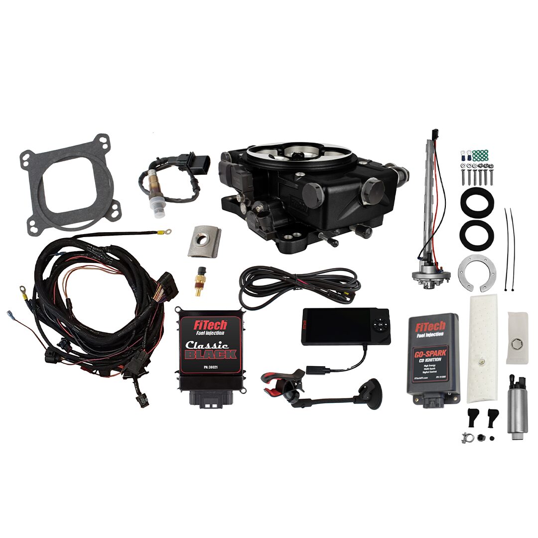 Go EFI Classic Black 650 HP EFI System With Go Fuel 340 LPH In-Tank & Go Spark CDI Box Master Kit
