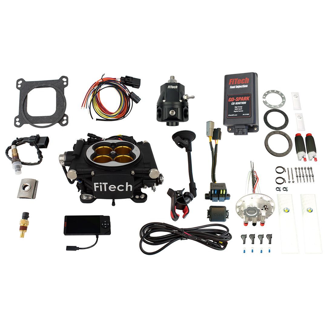 Go EFI 8 1200 HP Matte Black Finish System With Go Fuel Dual Pump In-Tank Module, Go Spark CDI Box & Regulator Master Kit