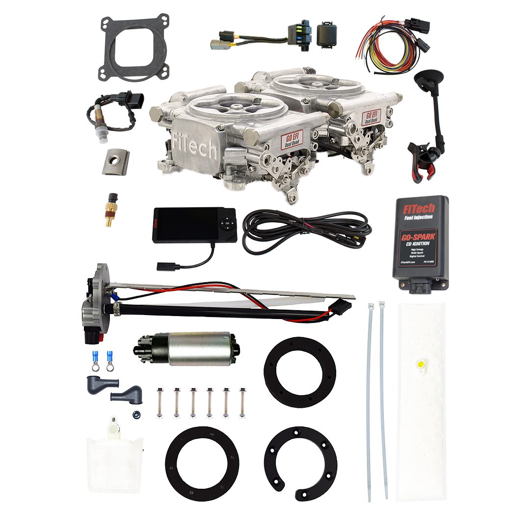 Go EFI 2×4 625 HP Bright Aluminum EFI System With Go Fuel In-Tank Fuel Pump 600 HP Module & Go Spark CDI Box Master Kit