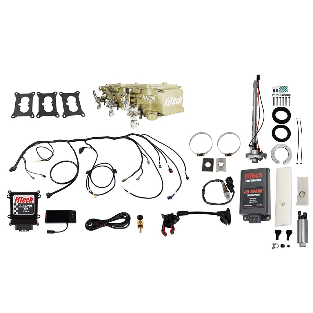 Go EFI 3x2 Tri Power 600 HP Classic Gold EFI System With Go Fuel In-Tank & Go Spark CDI Box Master Kit
