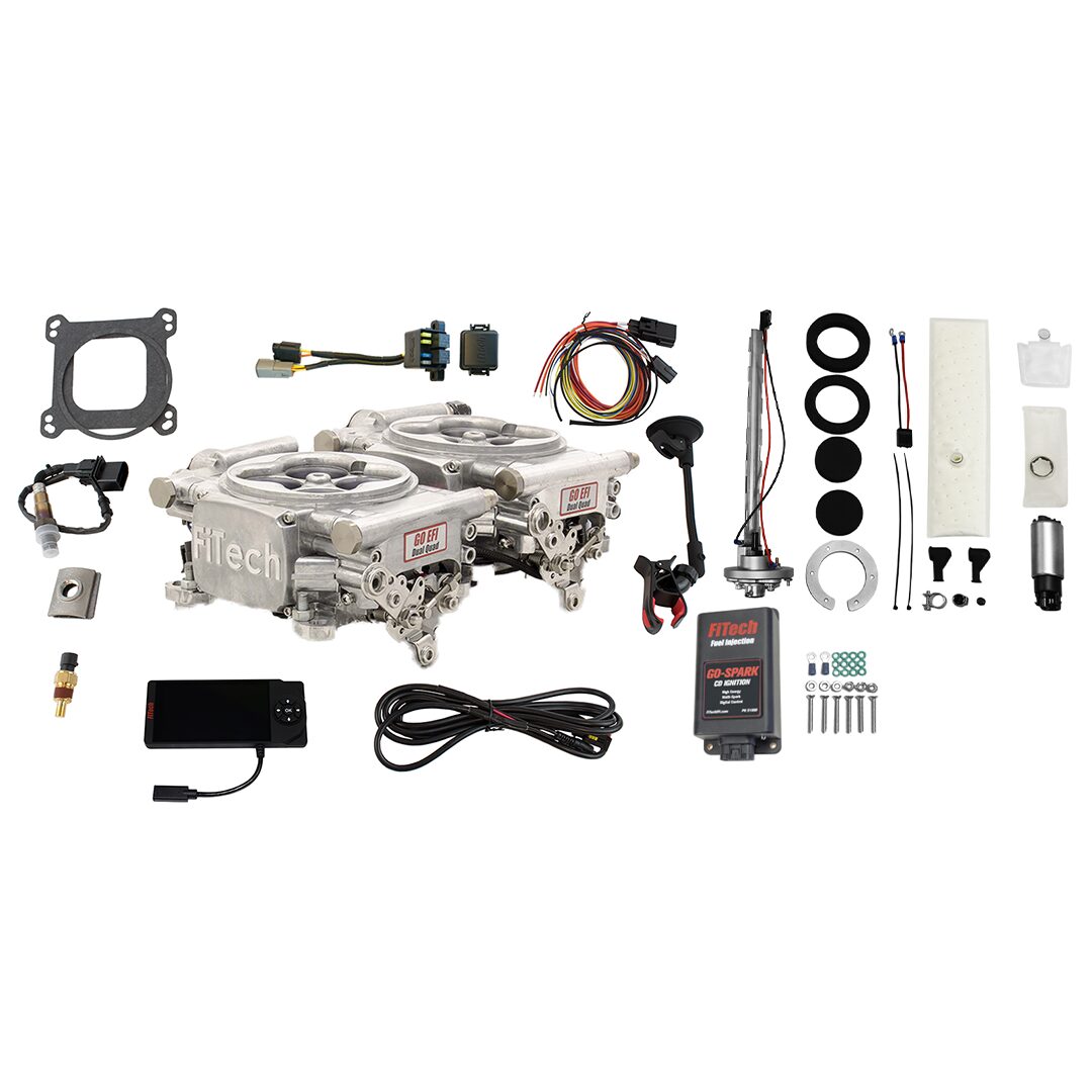 Go EFI 2x4 625 HP Bright Aluminum EFI System With Go Fuel In-Tank Regulated Pump 255 LPH & Go Spark CDI Box Master Kit