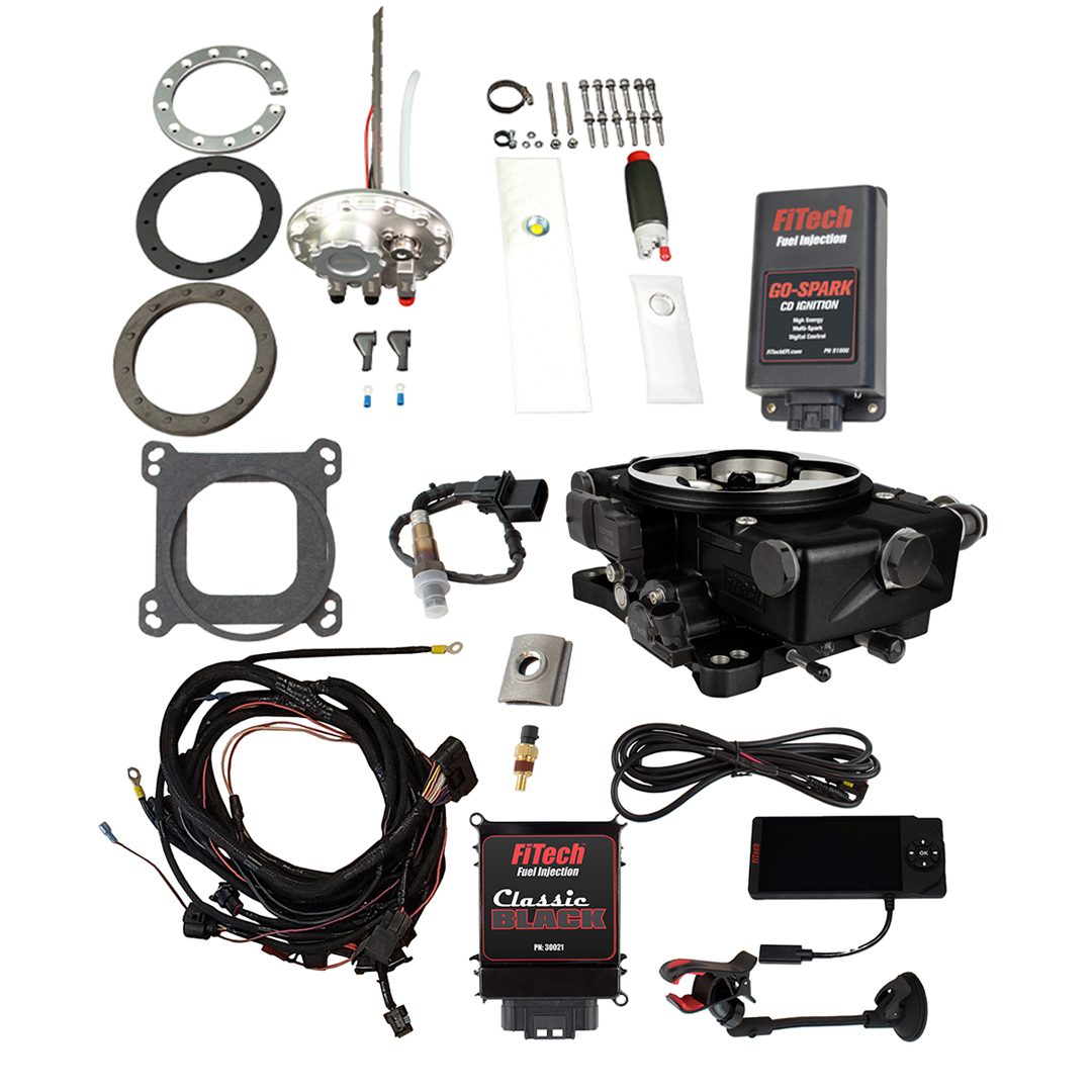 Go EFI Classic Black 650 HP EFI System With Go Fuel Returnless 340 LPH In-Tank Pump & Go Spark CDI Box Master Kit