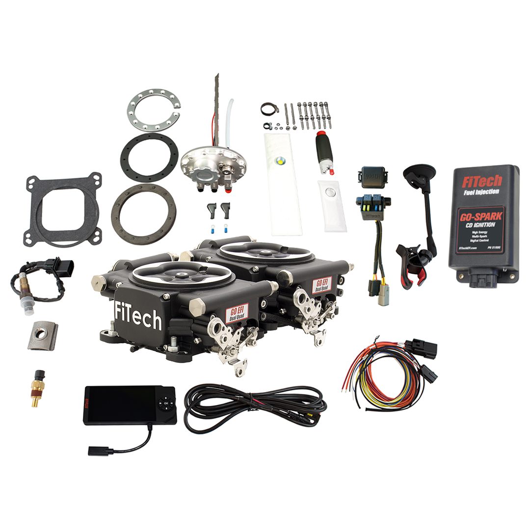Go EFI 2x4 625 HP Matte Black EFI System With Go Fuel In-Tank 340 LPH Fuel Pump Returnless Module & Go Spark CDI Box Master Kit