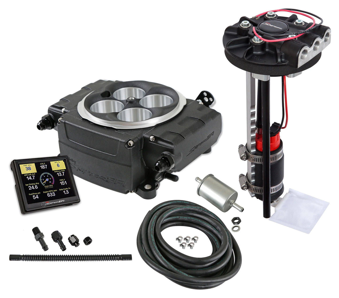 Holley Sniper 2 - Returnless Retrofit Kit, Black, Returnless Style Drop-In Module - Without PDM - 3.5 in Handheld