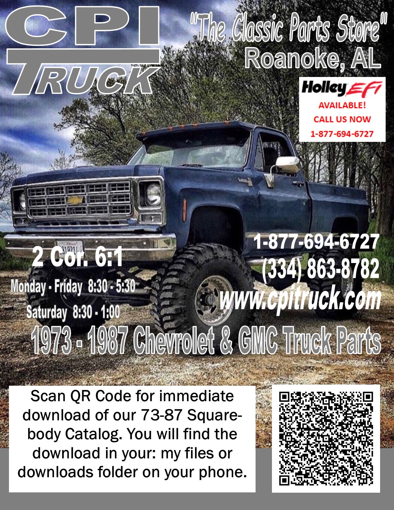 1973-1987 CPI TRUCK CATALOG CHEVROLET & GMC TRUCK FREE MAILED DIRECT TO YOUR HOME