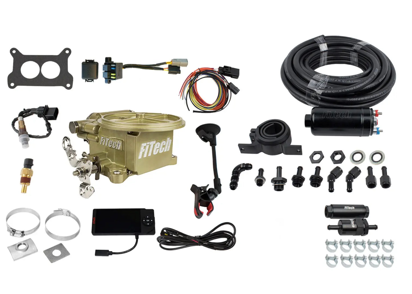 Go EFI 2 Barrel 400 HP Classic Gold EFI System With Inline Fuel Delivery Master Kit