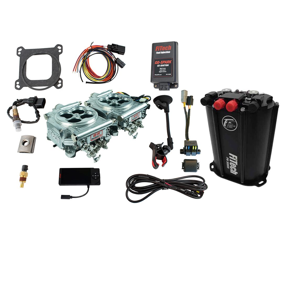 Go EFI 2×4 1200 HP Bright Aluminum EFI System With Dual Pump Force Fuel Delivery Master Kit & Go Spark CDI Box
