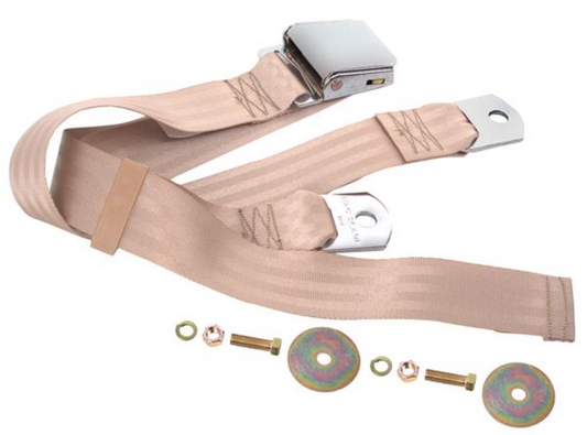 Light Tan - Seat Belt Chrome Lift Latch 60"