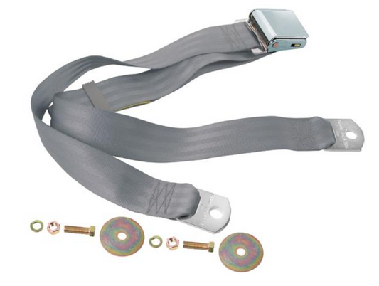 Light Grey - Seat Belt Chrome Lift Latch 60"