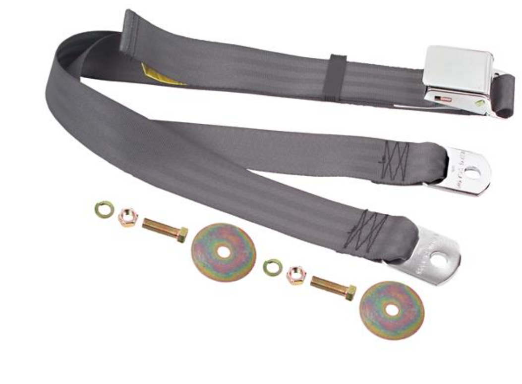 Dark Grey - Seat Belt Chrome Lift Latch 74"