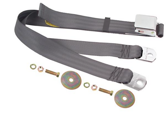 Dark Grey - Seat Belt Chrome Lift Latch 74"