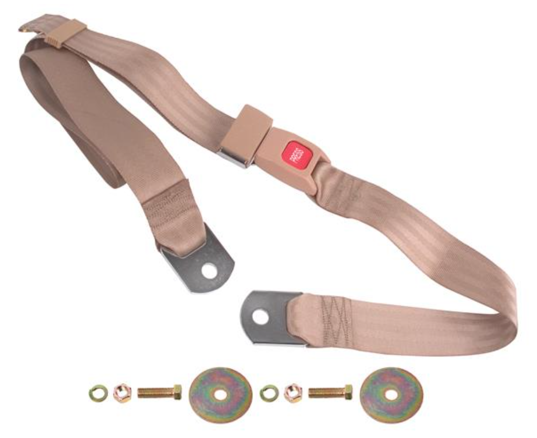 Tan - Seat Belt W/ Push Button 60"