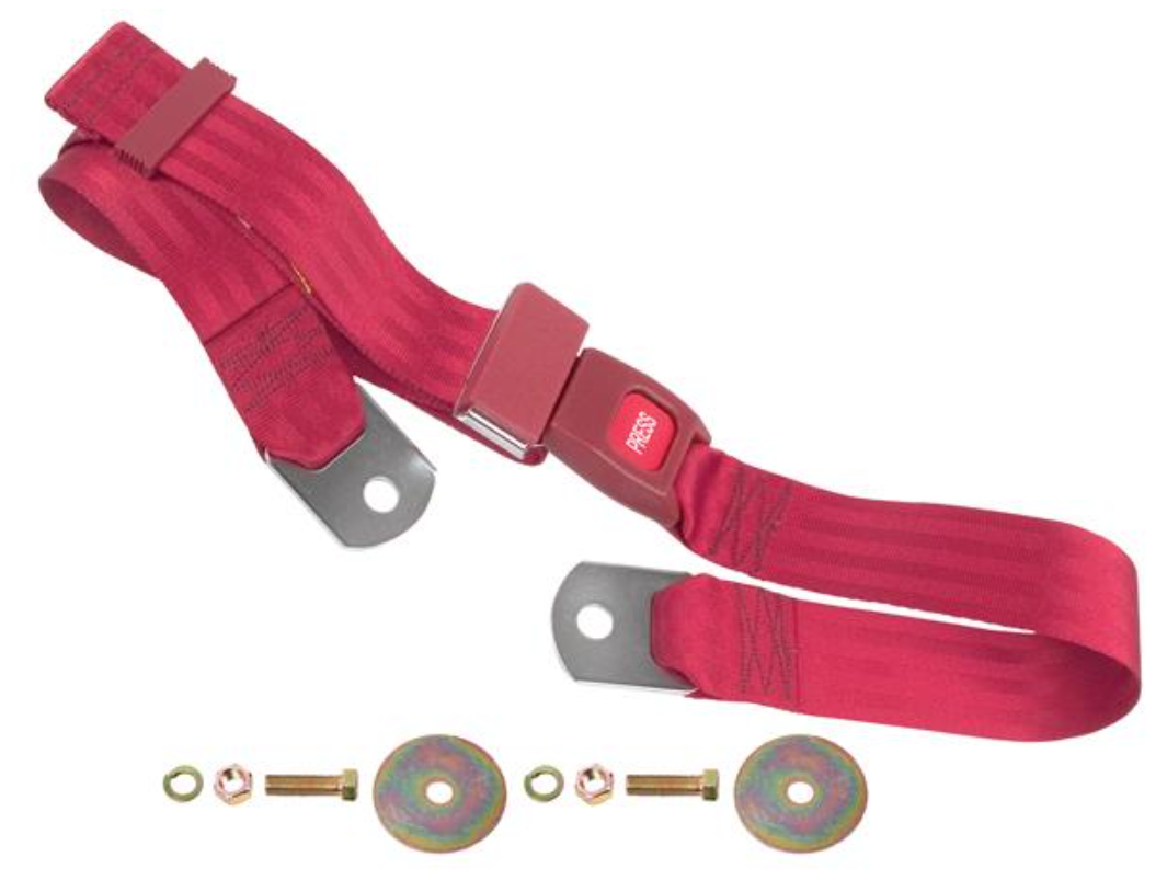 Red - Seat Belt W/ Push Button 60"