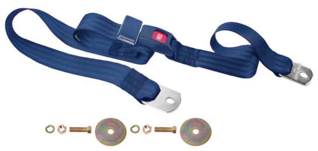 Navy - Seat Belt W/ Push Button 60"