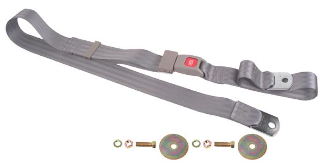 Gray - Seat Belt W/ Push Button 74"