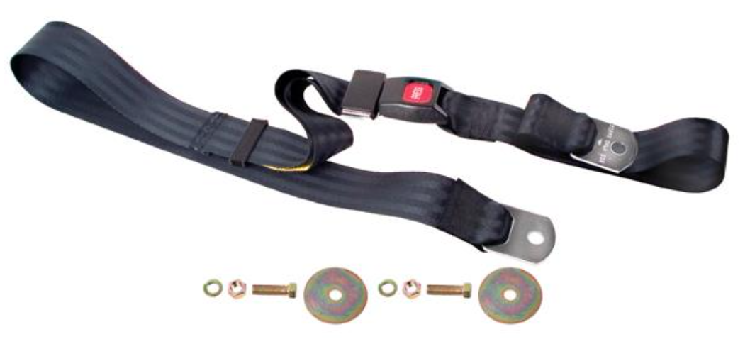 Black - Seat Belt W/ Push Button 74"