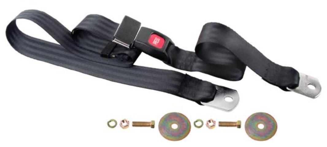 Black - Seat Belt W/ Push Button 60"