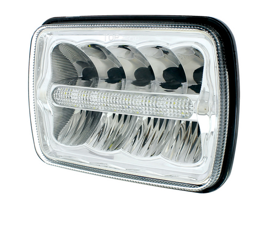 ULTRALIT - 9 High Power LED 5" X 7`" Rectangular Light With White Position Light Bar