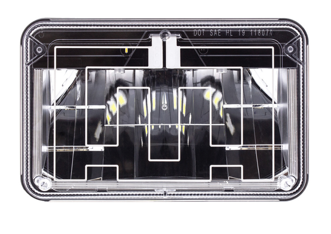 ULTRALIT - Heated 4" X 6" LED Headlight With Polycarbonate Lens & Housing - High Beam
