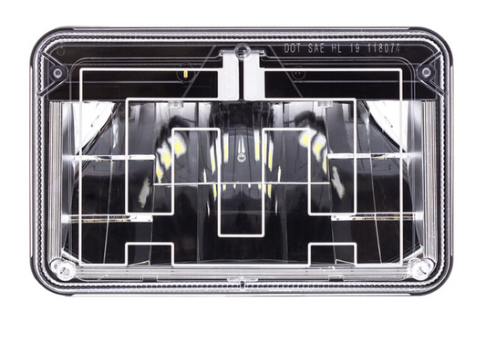 ULTRALIT - Heated 4" X 6" LED Headlight With Polycarbonate Lens & Housing - High Beam